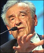 May - Aug 2007: Man ordered to keep away from Elie Wiesel | Wiesel receives 250,000 dollar prize for life&#39;s work | Letter: Anne Cavendish of Cambridge, ... - wiesel_grasps