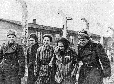 Russians liberate near-death Auschwitz prisoners