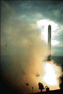 cruise missile blasts off