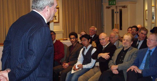 AUTHOR DAVID IRVING spoke to over one hundred Londoner supporters in a fine location in London's West End last night.