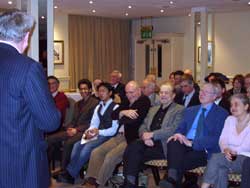 AUTHOR DAVID IRVING spoke to over one hundred Londoner supporters in a fine location in London's West End last night.