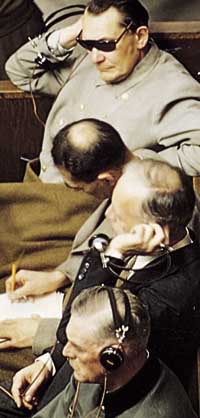 Göring, Hess, Ribbentrop, Keitel in dock at Nuremberg