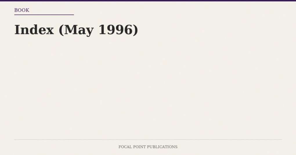Index (May 1996)