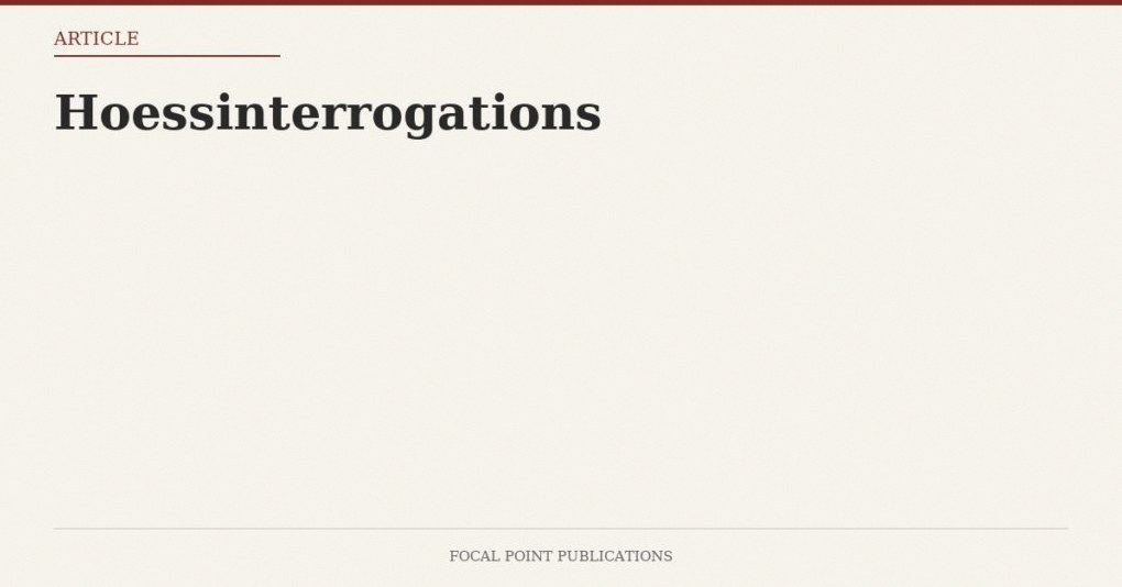 Hoessinterrogations