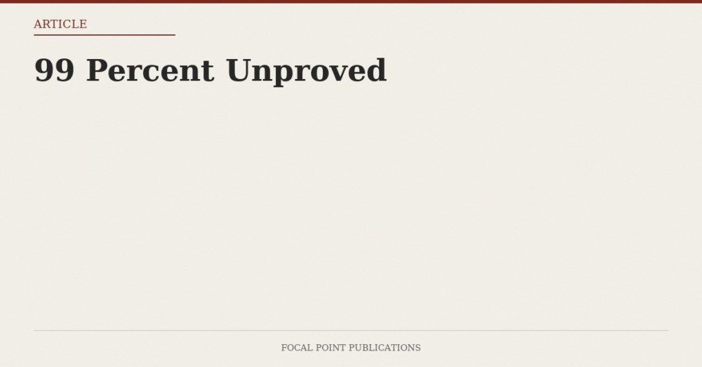 99 Percent Unproved