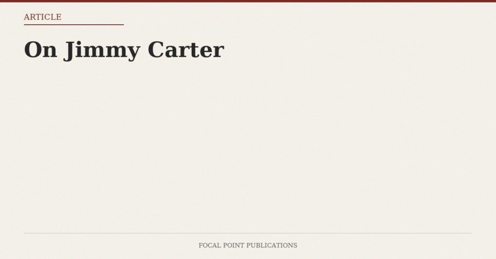 On Jimmy Carter