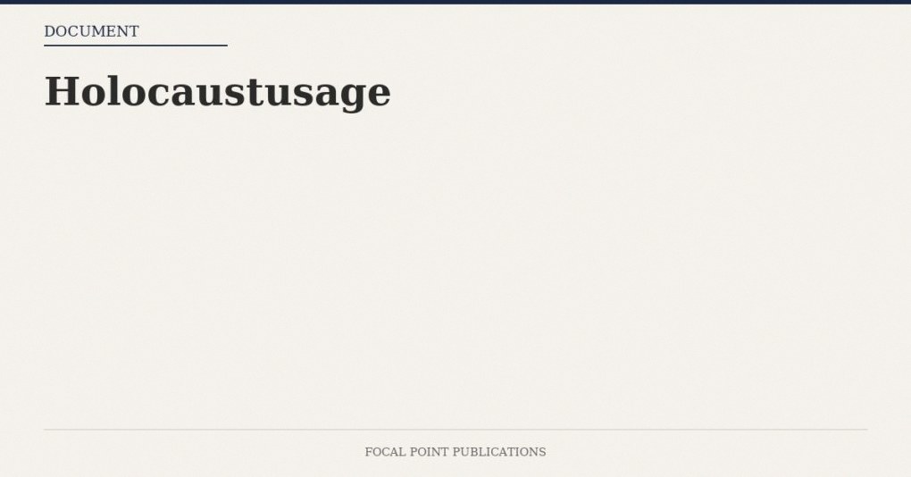 Holocaustusage