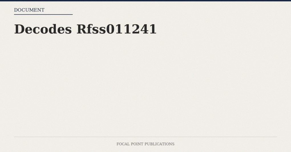 Decodes Rfss011241