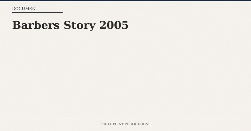Barbers Story 2005