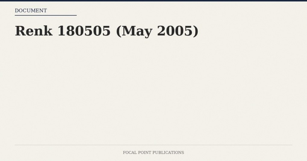 Renk 180505 (May 2005)