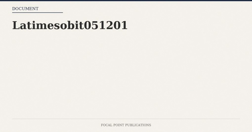 Latimesobit051201