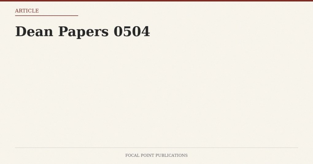 Dean Papers 0504