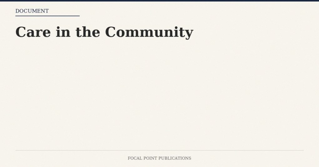Care in the Community