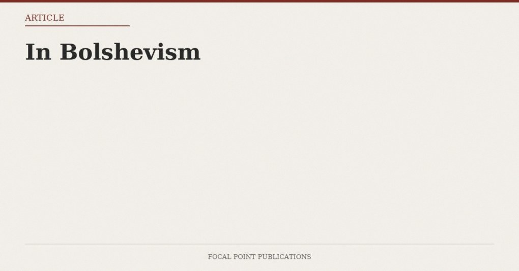 In Bolshevism