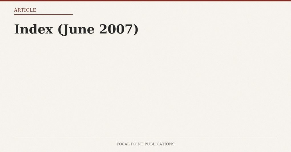 Index (June 2007)