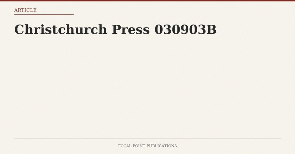 Christchurch Press 030903B
