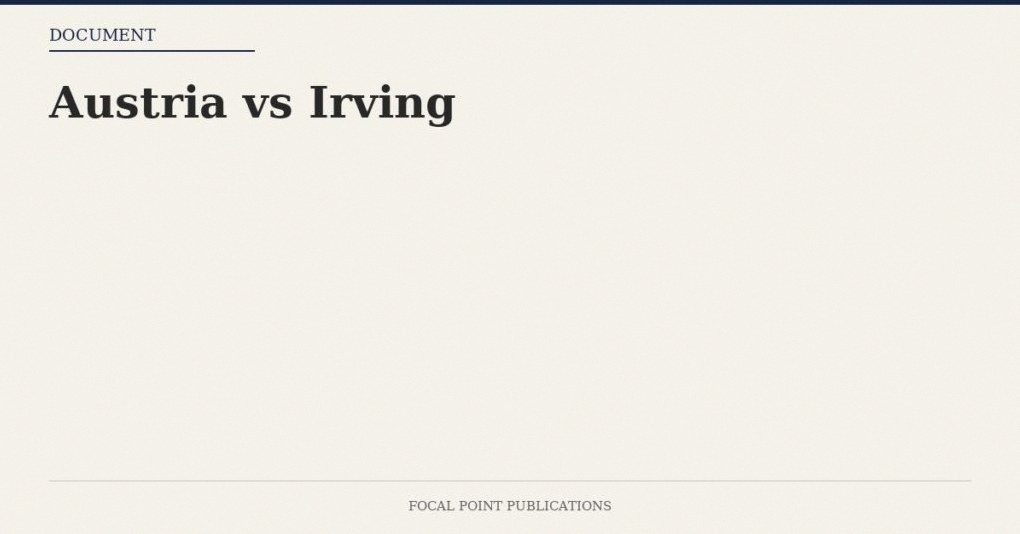 Austria vs Irving