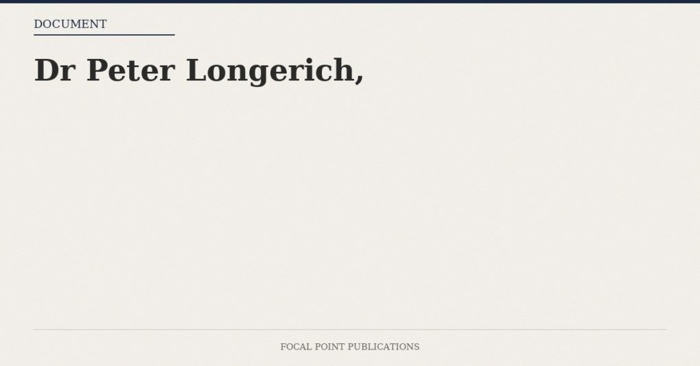 Dr Peter Longerich,