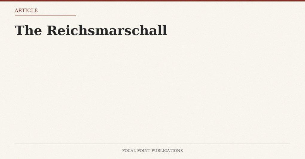 The Reichsmarschall