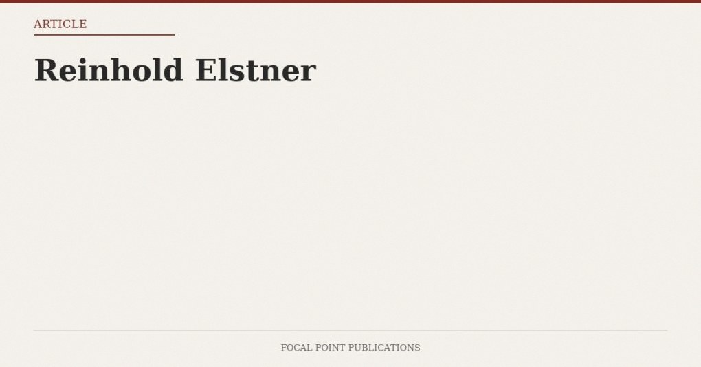 Reinhold Elstner