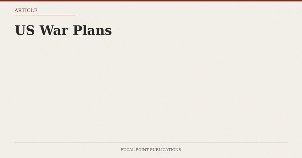 US War Plans