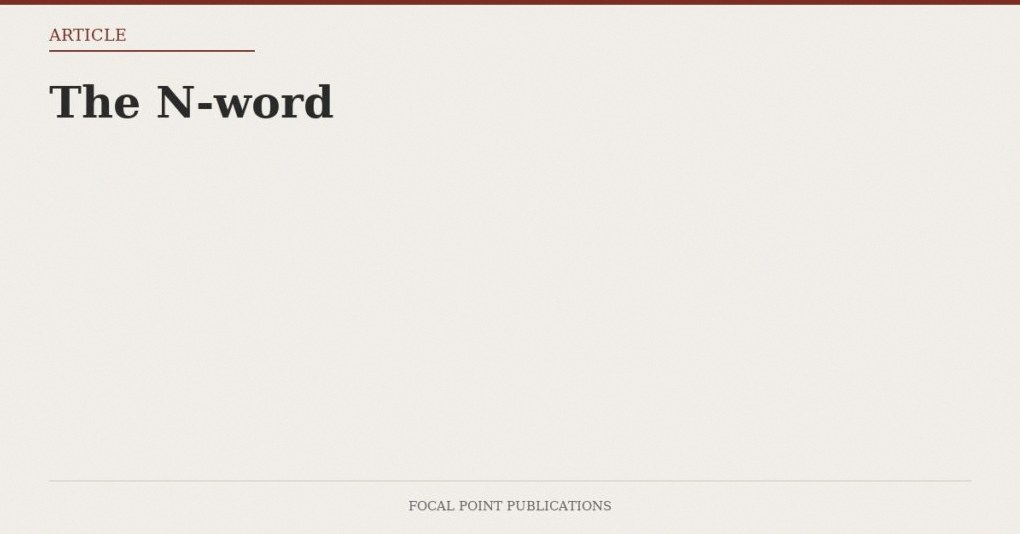 The N-word