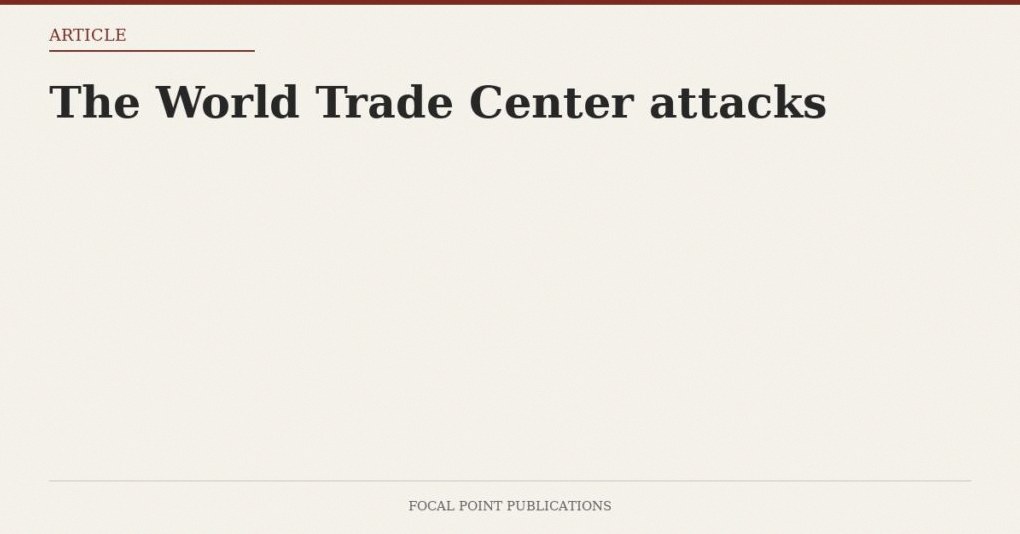 The World Trade Center attacks