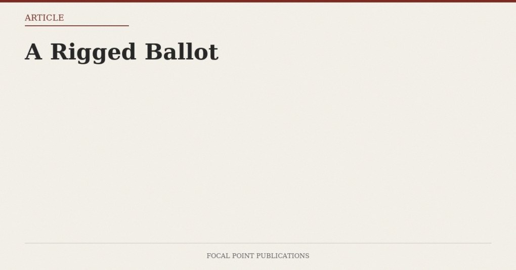 A Rigged Ballot