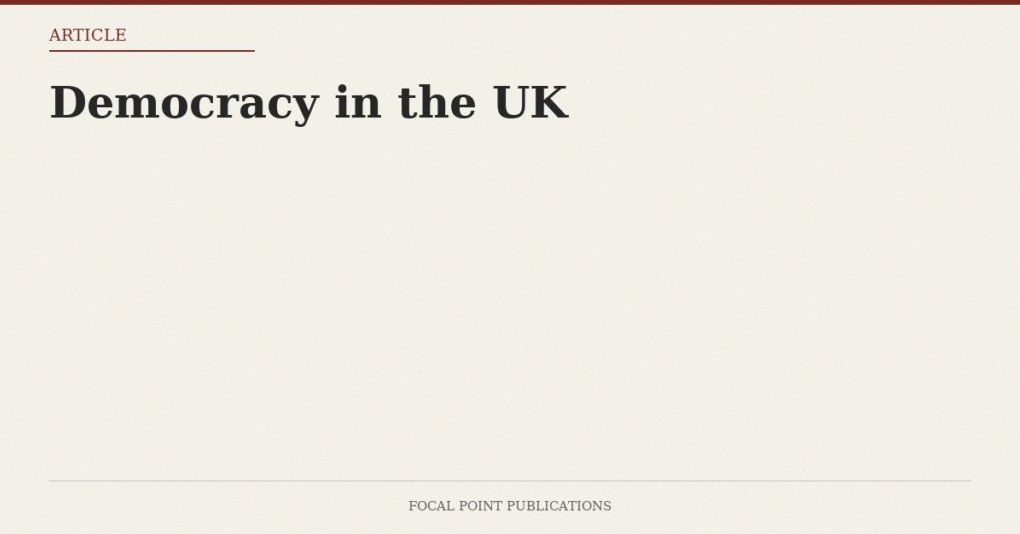 Democracy in the UK