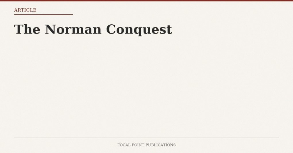 The Norman Conquest