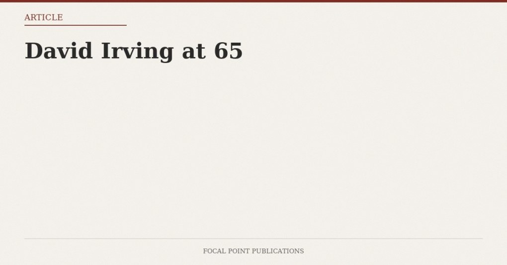David Irving at 65
