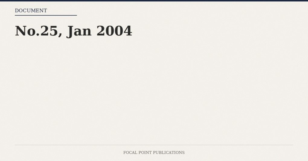No.25, Jan 2004