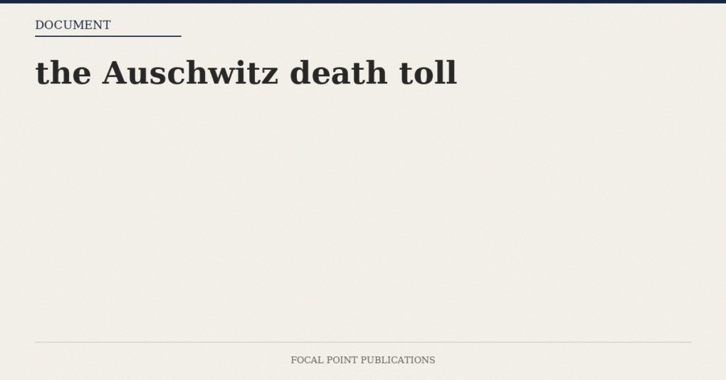 the Auschwitz death toll