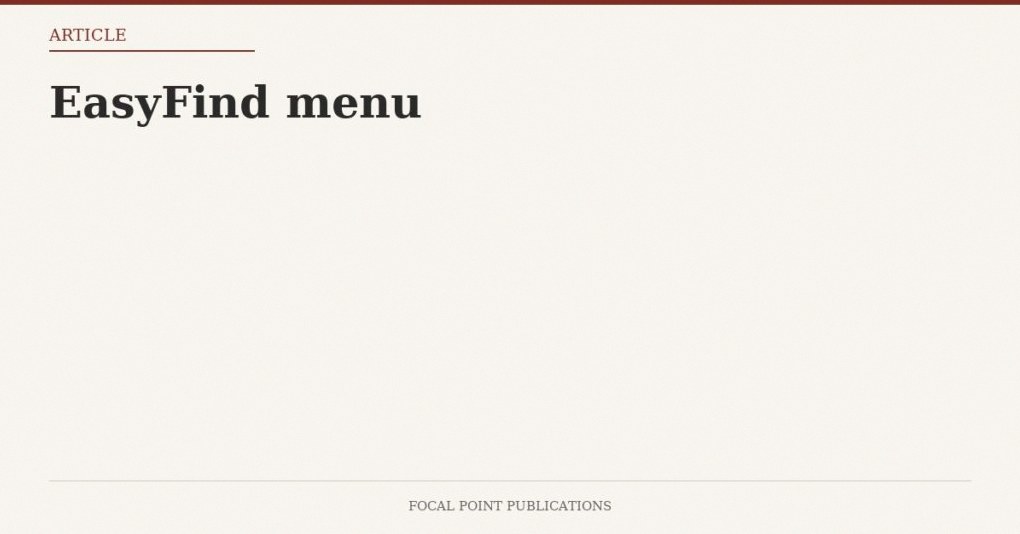 EasyFind menu