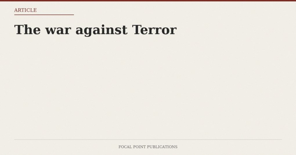 The war against Terror