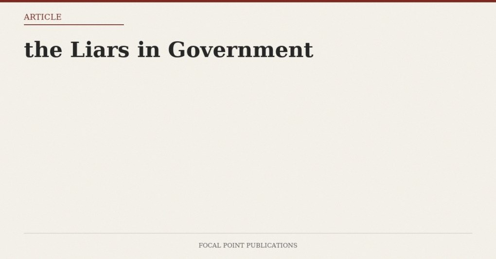 the Liars in Government