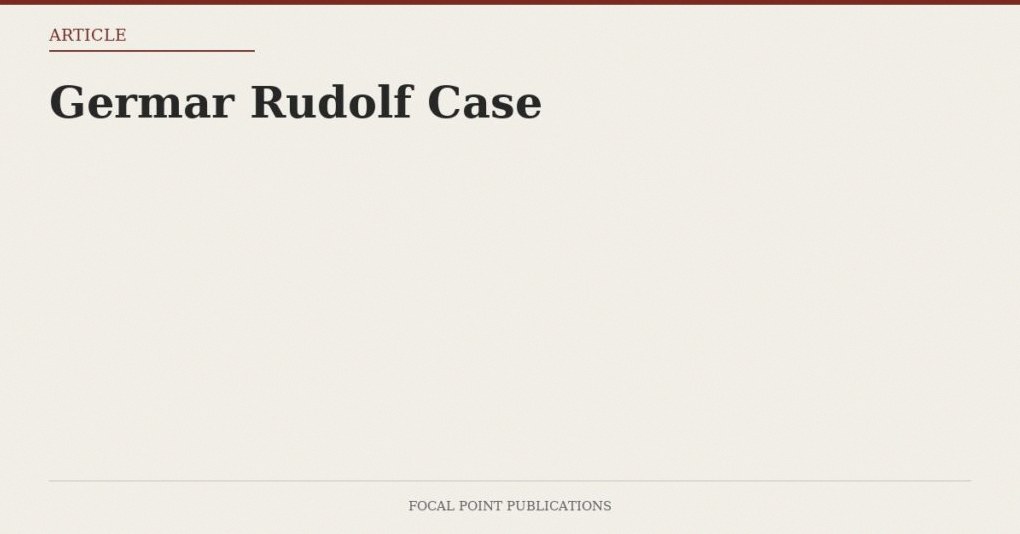Germar Rudolf Case