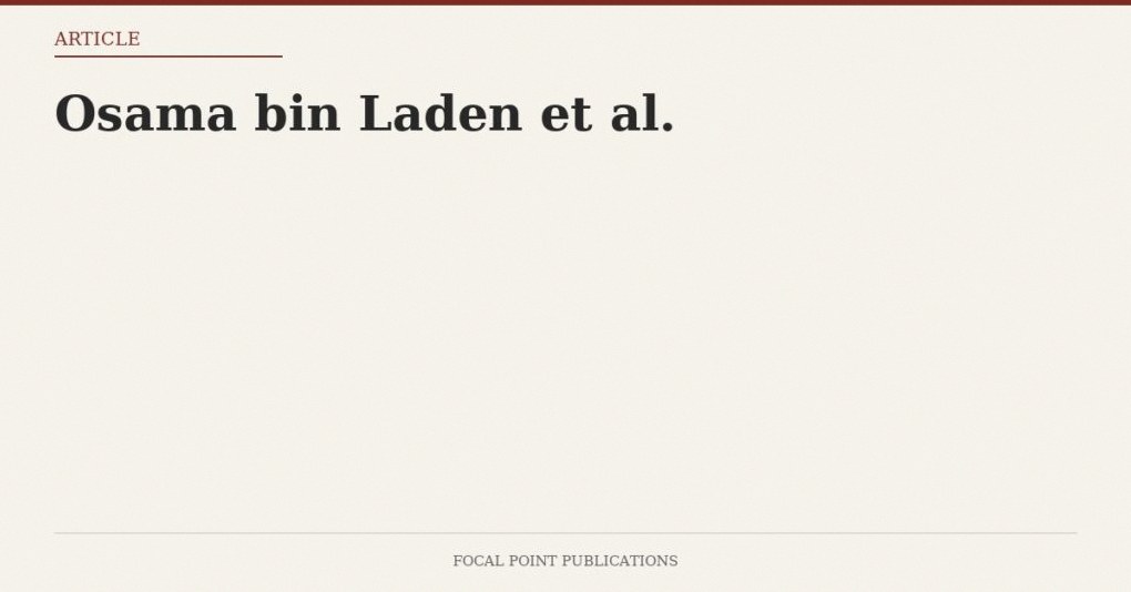 Osama bin Laden et al.