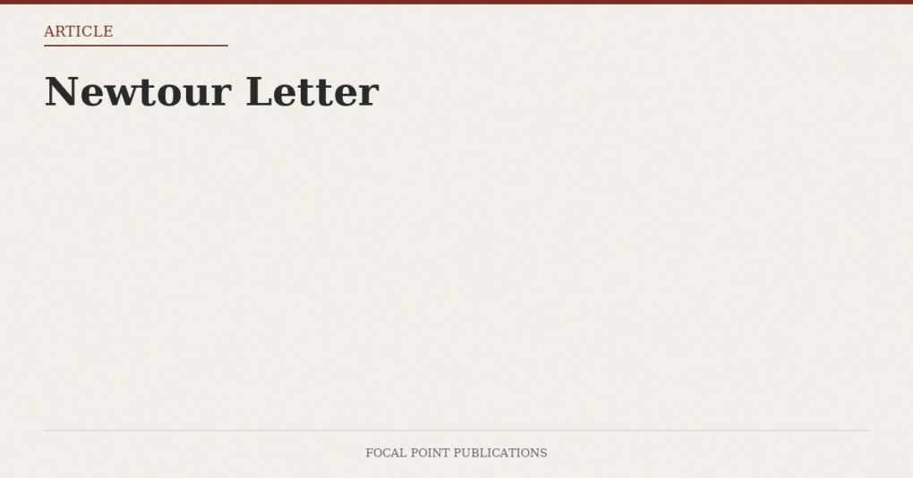 Newtour Letter