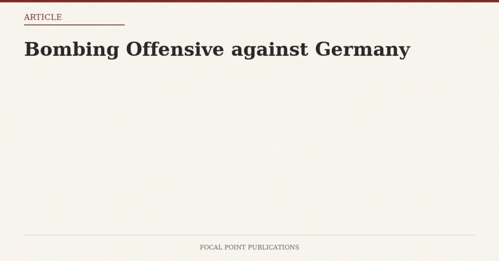 Bombing Offensive against Germany