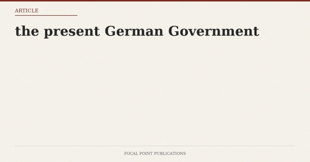the present German Government