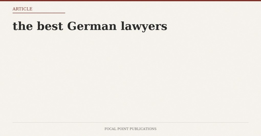 the best German lawyers