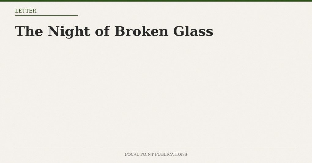 The Night of Broken Glass