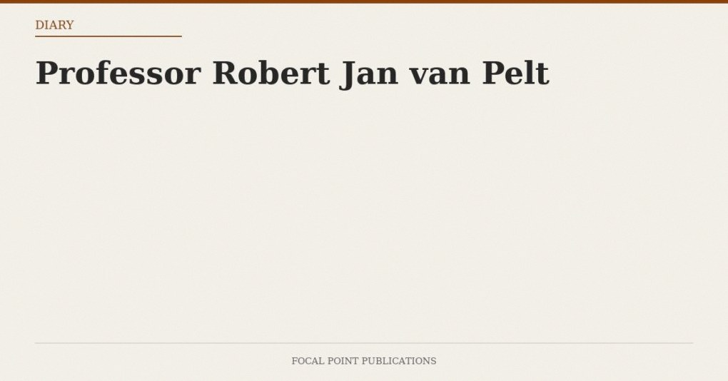 Professor Robert Jan van Pelt