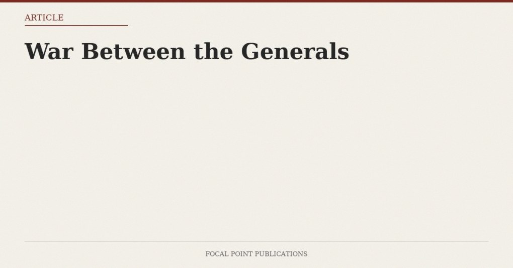 War Between the Generals