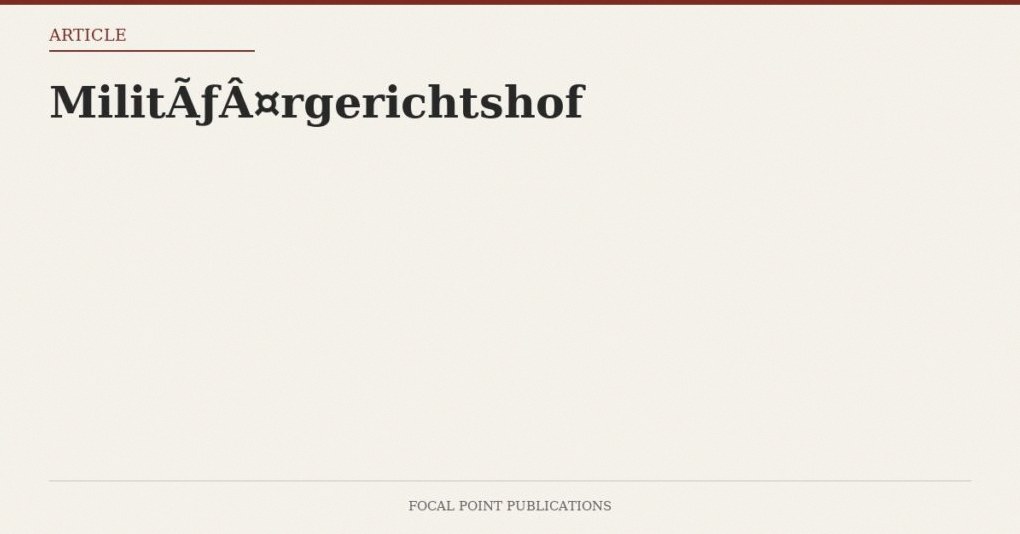 Militärgerichtshof