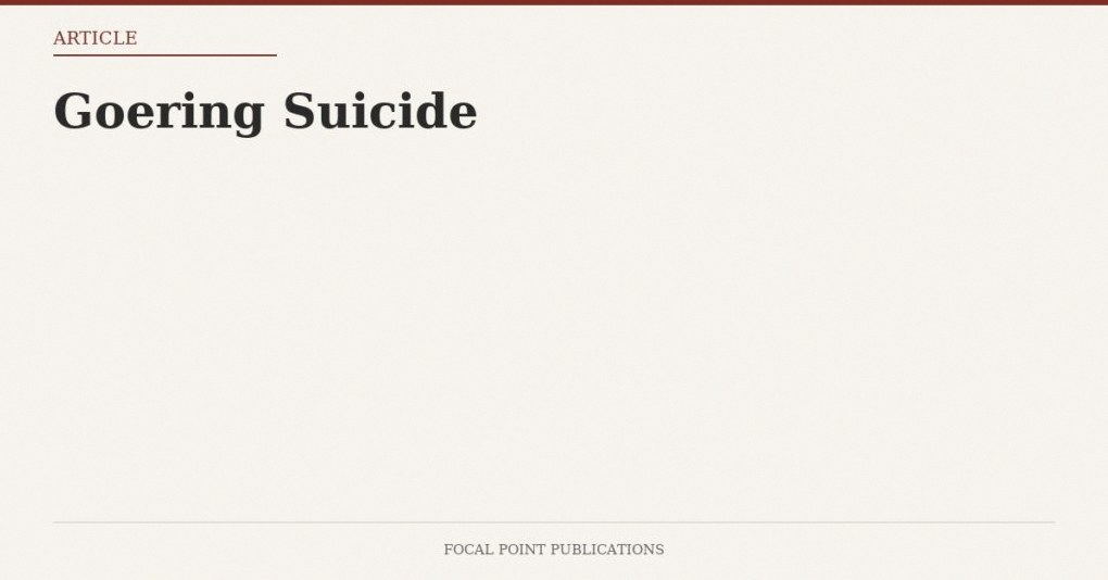 Goering Suicide