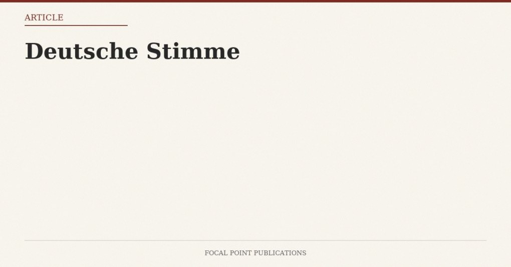 Deutsche Stimme