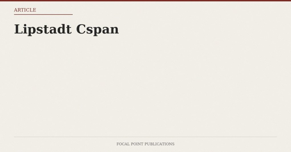 Lipstadt Cspan