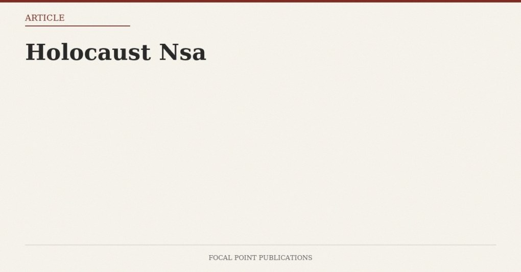 Holocaust Nsa